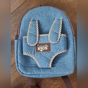 NEW Naturally-Kids Mini Backpack with Harness to Carry Favorite Baby or Plushy